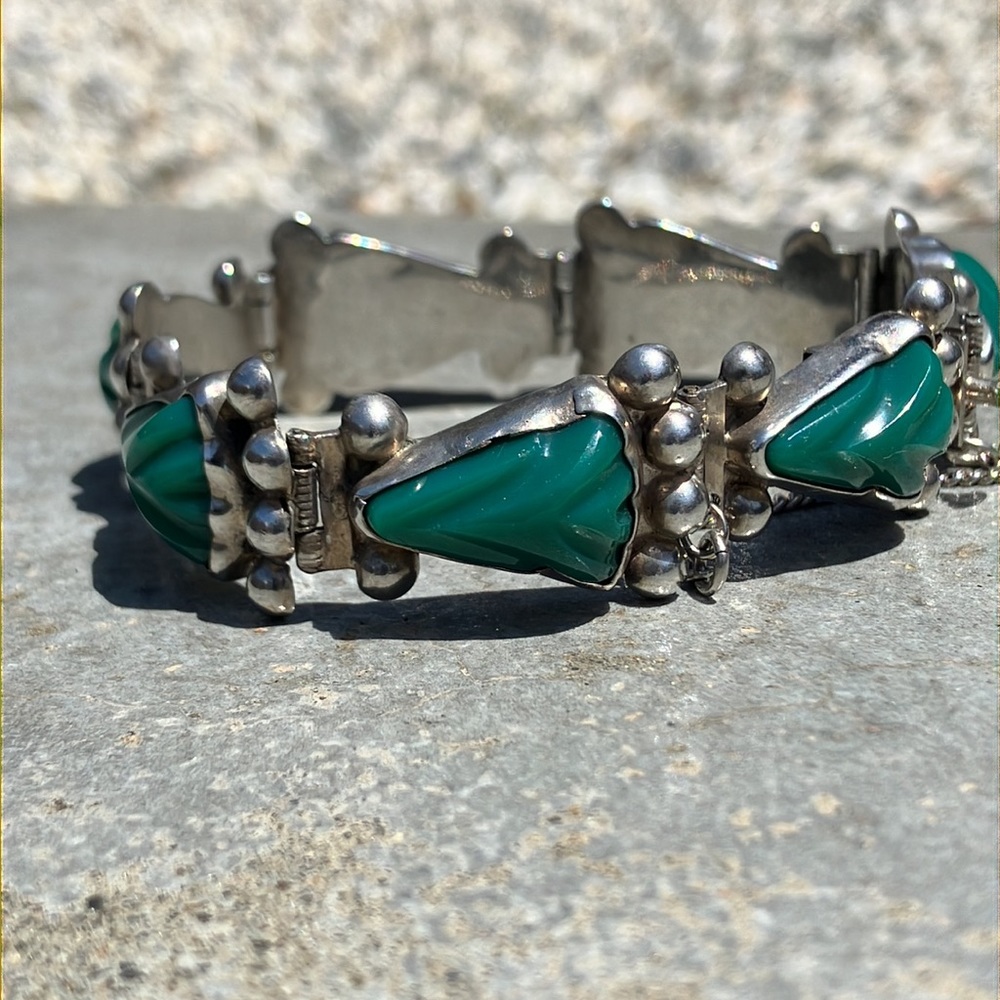 Exceptional VINTAGE Taxco Bracelet and Earring Set